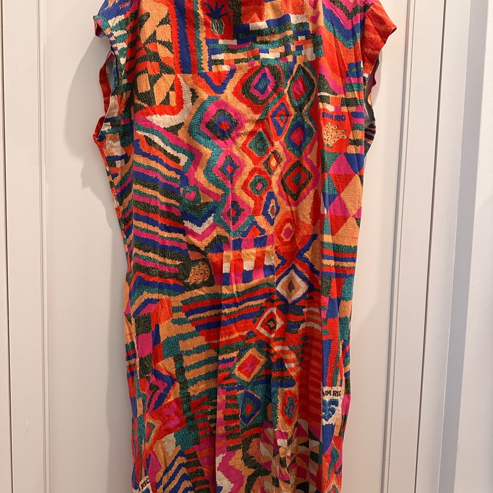FARM Rio Multicolor Geometric Midi Dress